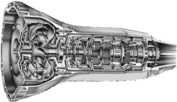 Automatic transmission cut-away illustration